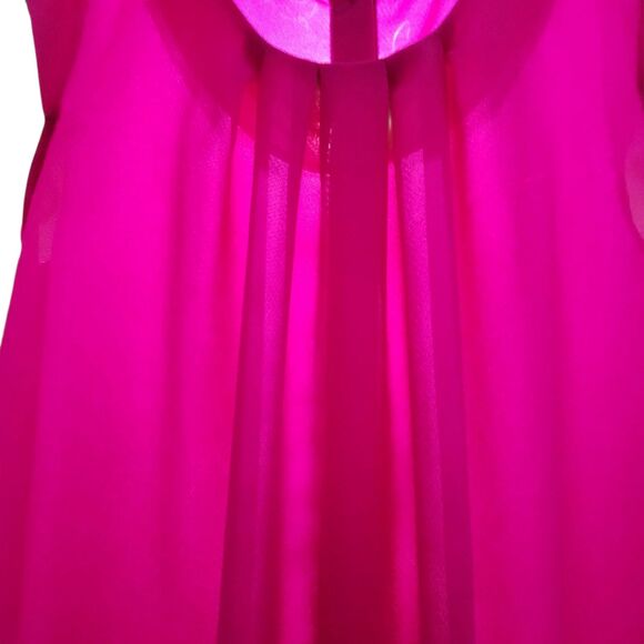 Twine And String Top Size Small Pink Sheer Sleeveless Back Buttons Lightweight - Picture 7 of 10